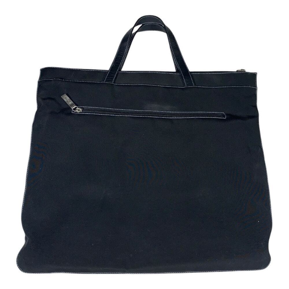 Hobo International Leather & Nylon Soft Sided Briefcase Travel Bag - Picture 2 of 8
